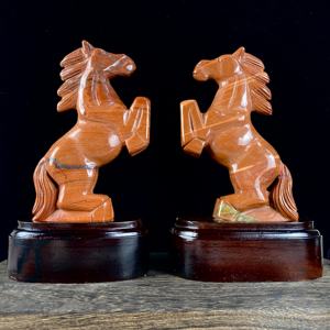 Cheval en cristal en gros, artisanat sculpté à la main, jaspe rouge, améthyste <span class=keywords><strong>de</strong></span> <span class=keywords><strong>rêve</strong></span>, pierre <span class=keywords><strong>de</strong></span> guérison, porte-bonheur, l'année du cheval - Product Image 4