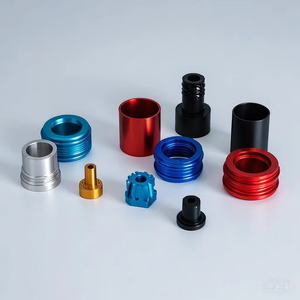 Componentes de mecanizado de precisión personalizados: Eje escalonado de aluminio, piezas de manguito, taladrado, anodizado de color, mecanizado CNC, electroerosión por hilo, automatización - Product Image 5