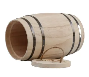 Mini barril de madera de roble, barniz personalizado, regalo, tamaño personalizado