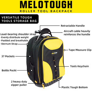 Drop Shipping Electrician <strong>Tool</strong> <strong>Bag</strong> Backpack <strong>Roller</strong> 37 Pockets with Hard EVA Base - Product Image 3