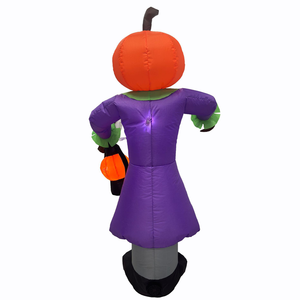 Citrouille gonflable personnalisable, monstre fantôme tenant une citrouille, peut être utilisé pour Halloween, soirée d'Halloween, escape room - Product Image 5