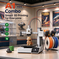 Nouvelle imprimante 3D industrielle originale Bamboolab A1 Mini Combo, imprimante de bureau FDM PLA, nivellement entièrement automatique, multicolores, haute vitesse, USB