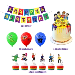 Suministros para fiesta de cumpleaños de <span class=keywords><strong>la</strong></span> banda, decoración de fiesta para adultos, cartel de feliz cumpleaños, globo, tarta, X4222 - Product Image 3