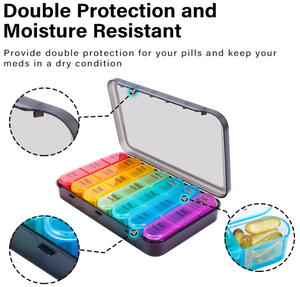 กล่องใส่<span class=keywords><strong>ยา</strong></span> AIMO A370 สำหรับ 3 เวลาต่อวัน, กล่องยาประจำวัน 7 วัน, กล่องจัด<span class=keywords><strong>ยา</strong></span>ประจำสัปดาห์ - Product Image 6