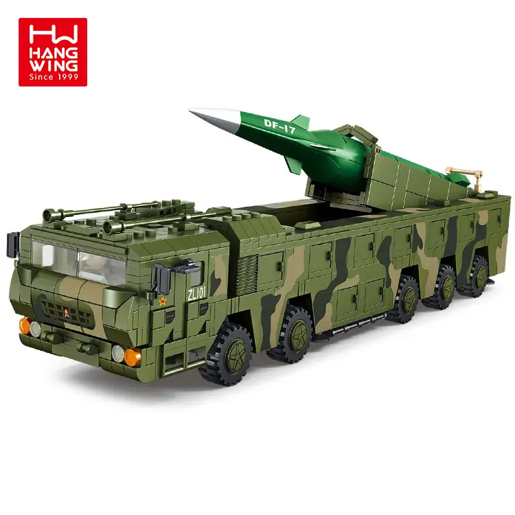 HW DF-17 armi militari che costruiscono blocchi di missili balistici assemblati giocattoli da costruzione