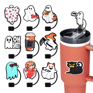 Bar Accesorios Tema de Halloween película <span class=keywords><strong>Beetlejuice</strong></span> personaje Halloween paja toppers encantos y vaso - Product Image 3
