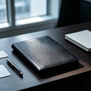 Porte-documents A4 en cuir PU personnalisé, prêt à offrir, avec logo en relief, pour cadeau d'entreprise - Product Image 3