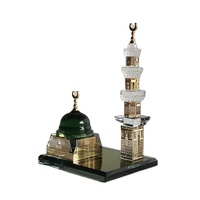 Modèle de mosquée musulman islamique en cristal, Al Masjid al-naili, Muhammad Madina, cadeaux artisanaux