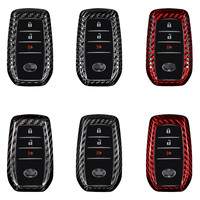 Étui de clé de voiture pour Toyota hilix RAV4, housse de clé de voiture en Fiber de carbone t-carbon housse de clé de voiture à la mode