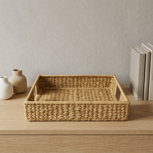 Bandeja de Servir Ligera de Fibra Vegetal Tejida Estilo Rústico Francés, Ideal para Bodas Elegantes, Cenas y Cocina - Product Image 3