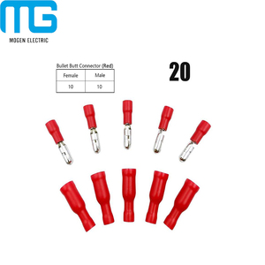 22-16 AWG 5 colores 100 piezas bala trasero conectores surtidos aislado mujer y hombre de latón de crimpado de terminales - Product Image 6