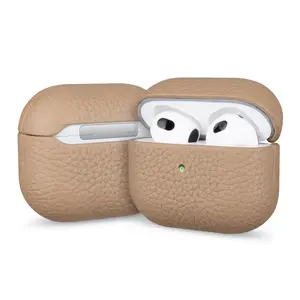 Customizzato Cover cuffie in pelle di ciottoli per AirPods Pro custodia per auricolari