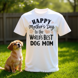 Camiseta Feliz Día de la Madre para la mejor mamá de perros del mundo - Product Image 1