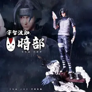 Chất lượng cao nar-uto Akatsuki Uchiha Itachi Anbu mặt nạ Itachi đứng tượng tay Mô hình đồ trang trí hình đồ chơi