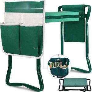 <span class=keywords><strong>Banc</strong></span> <span class=keywords><strong>de</strong></span> <span class=keywords><strong>jardin</strong></span> extérieur léger et portable avec pochette pour sac à outils et siège d'agenouillement en métal pliable en mousse EVA - Product Image 5