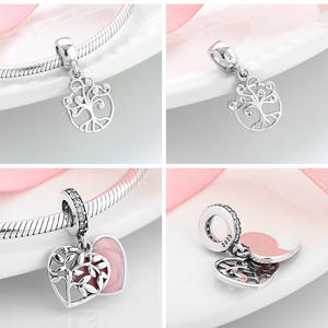 Wholesale <strong>Charm</strong> 925 925 Sterling Silver Amulet Family Tree Series Bracelet <strong>Charm</strong> DIY Jewelry Accessories - Product Image 3