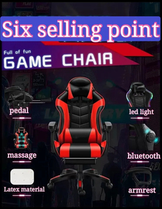 Meilleur Sillas <span class=keywords><strong>Gamer</strong></span> brésil grande taille accoudoirs à liaison douce noir blanc Pu Pvc cuir coloré Led Rgb <span class=keywords><strong>chaise</strong></span> de jeu - Product Image 3