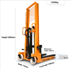 Impilatore manuale 1t con larghezza della forcella regolabile: adattabile a diverse <span class=keywords><strong>dimensioni</strong></span> di <span class=keywords><strong>Pallet</strong></span> - Product Image 2