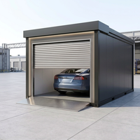 Garage portable en acier préfabriqué sur mesure avec porte à enroulement pour le stationnement des voitures, l'atelier et le stockage sécurisé des outils