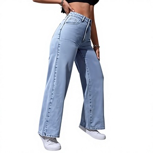 Fashion Forward <b>Women's</b> High Waist Vintage Denim <b>Jeans</b> <b>Baggy</b> Wide Leg Casual Cotton Pants Trendy Streetwear - Product Image 2