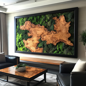 Décoration murale personnalisée en mousse stabilisée 3D Art écologique en mousse naturelle pour le bureau, la maison, les hôtels et les panneaux muraux en mousse préservée - Product Image 6