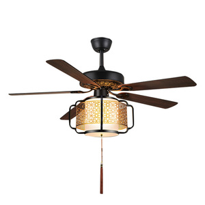 Chinese Style Ceiling Fan Light With Led Lamp For Living Room Bedroom Fixed Blade Design 10-15 Sqm Coverage - Product Image 3