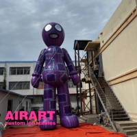 Ballon de dessin animé jouet modèle 3D extraterrestre gonflable sur mesure, modèle de forme extraterrestre gonflable de décoration de festival d'art