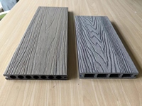 Platelage Composite WPC SONSILL UTO avec Relief 3D Aspect Bois, Revêtement de Sol Extérieur Imperméable