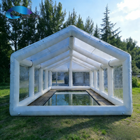 Tente gonflable Gauss à prix d'usine, installation facile, 10x33x20 pieds, imperméable, pour camping extérieur, abri de piscine, tente de mariage