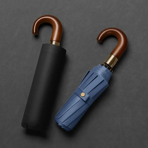 Best quality luxury brand automatic <strong>auto</strong> <strong>open</strong> <strong>close</strong> <strong>umbrella</strong> High Quality And Fashion Design Wooden Handle 3 Folding <strong>umbrella</strong> - Product Image 2