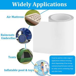 Thấp moq Đen/Trắng/rõ ràng 4 ''x 4'' không thấm nước <span class=keywords><strong>TPU</strong></span> Inflatable vá sửa chữa Kit cho vòng bơi, Hồ bơi bơm hơi, vải, lều - Product Image 4