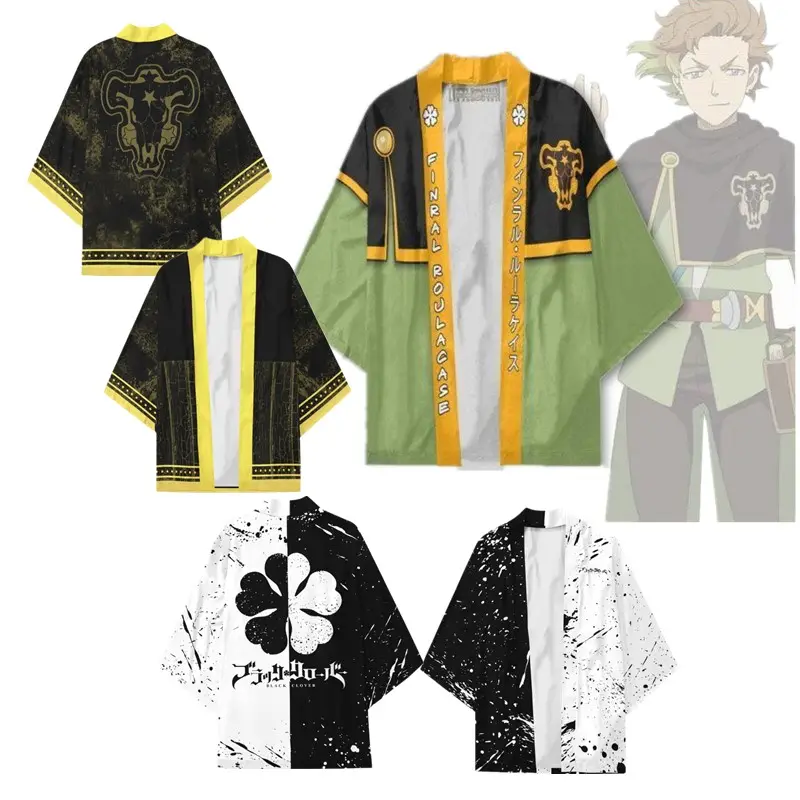 7 Styles Anime Black Clover Haori Kimono Party Halloween Props Japanese Cosplay Costume Anime T shirt