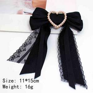 ファッションサテンの弓ブローチと真珠の蝶ネクタイストラップ女の子用シャツ合金ジュエリーギフトパーティー用メッキ技術付き - Product Image 5