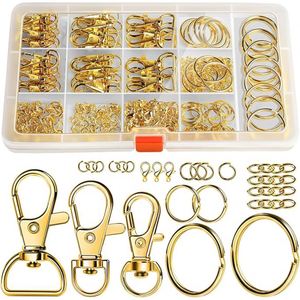 Keychain Craft Supplies Including Key Chain Hooks Lobster Clasps Key <b>Rings</b> Jump <b>Rings</b> for Key Chain Making Jewelry Making - Product Image 1