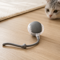 Balle interactive intelligente pour chat, à roulement automatique, 3 vitesses réglables, rechargeable par USB, jouet électrique pour animaux de compagnie avec capteur de réveil en option