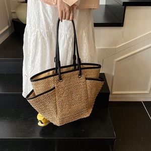 Summer Outdoor Travel Straw <b>Beach</b> <b>Bags</b> <b>Large</b> Capacity Straw Woven Tote <b>Bag</b> - Product Image 4