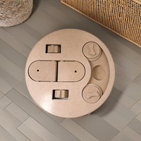 Petit jeu de puzzle interactif en bois écologique Design attrayant Jouets de mouvement pour animaux de compagnie avec papier sisal pour chiens et chats