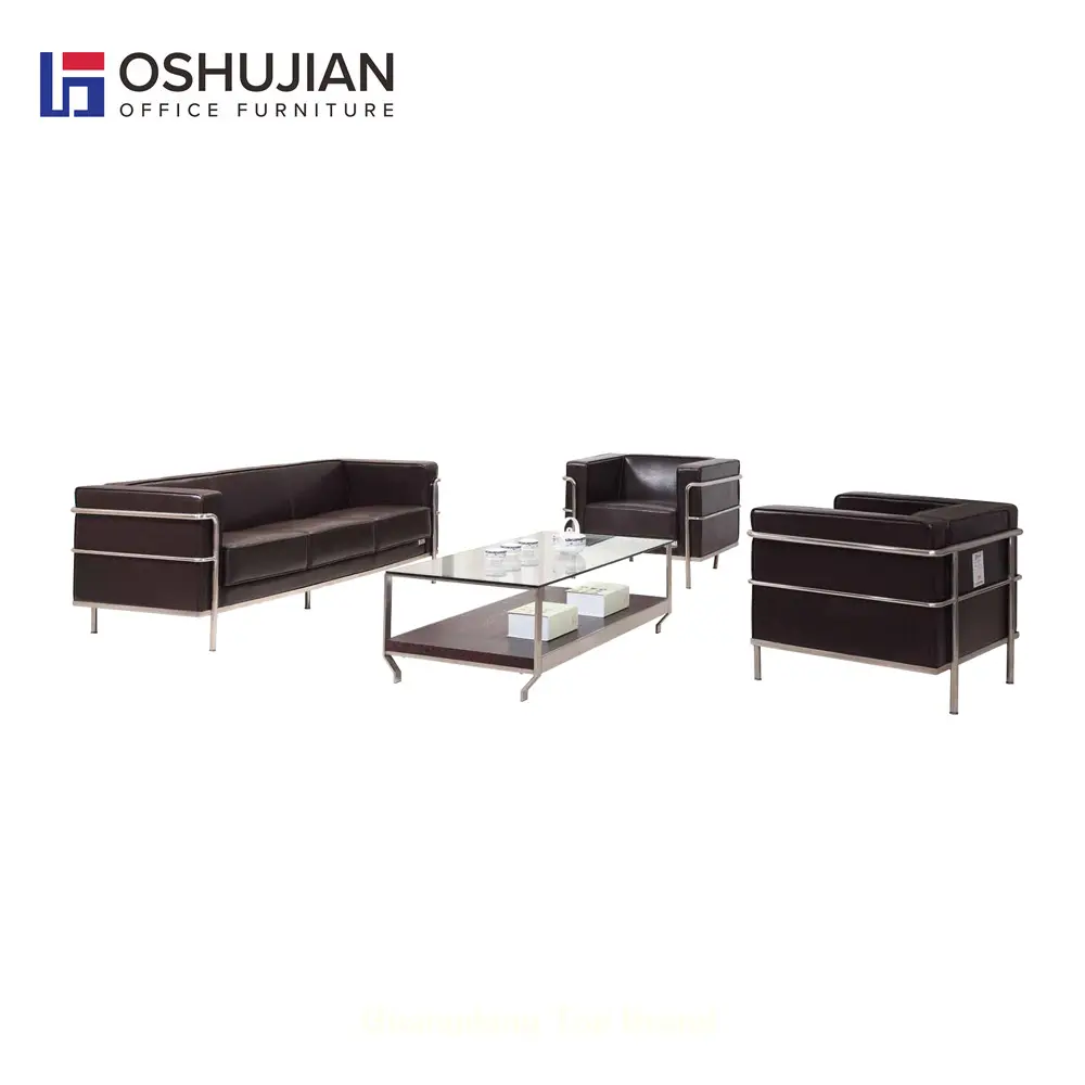 Furnitur Foshan Desain Sofa Hotel/Kantor Kulit Modern SJ887