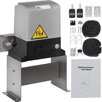 Kit d'ouverture de portail coulissant 370W 800KG, moteur intelligent Tuya avec capteur IR et voyant d'avertissement, boîtier noir, pour villa