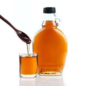 Botol Sirup Maple Kaca Klasik Kosong 250ml 8 oz dengan Pegangan Loop untuk Alkohol, Wiski, Minuman, <span class=keywords><strong>Susu</strong></span>. - Product Image 2