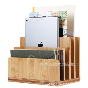 Organizador de documentos de oficina de madera, organizador de cartas y revistas, organizador de CD/registros de escritorio - Product Image 5