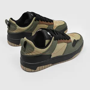 Custom Shoe Design Men Blank Skateboard Manufacture Custom High Quality Low Cut Sole Leather Sneaker Shoes