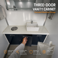 Cabina de Baño Portátil para Exteriores Wetruth con Opciones de Inodoro Tipo Sentado o Agachado para Hoteles, Escuelas, Parques y Proyectos Temporales