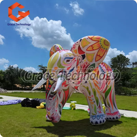 Modelo de Elefante Inflable Gigante, Globo de Modelo Animal de Elefante Inflable para Publicidad