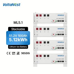 VoltaNest 51,2 V 100Ah 5.12kWh Paquete de batería de iones de litio 5kWh 10kwh Rack Fabricante Essential LifePo4 Batería de alto rendimiento - Product Image 2