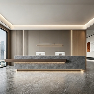 CR158 Modern Reception Desk LED Light MDF Wood Office Hotel Beauty Salon Spa Checkout Counter Lobby Cashier Desk - Product Image 6