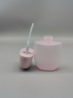 Flacon pulvérisateur miniature givré en forme d'œuf de 50 ml, vaporisateur portable à bouchon rabattable pour toner, parfum, désinfectant