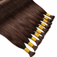 Cheveux humains bruts en vrac pour tressage, cheveux raides doublement étirés pour extensions de tresses afro crépues