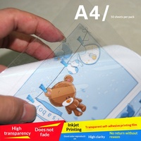 Autocollants amovibles transparents en PVC 8 mil, compatibles jet d'encre, pour impression, décalcomanies murales, DIY, écran de téléphone