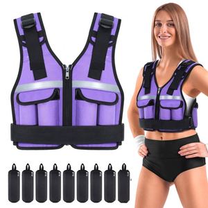 Gilet lesté réglable pour femmes, avec 6 poids en sable de fer pour la musculation, nouveau gilet lesté amovible et réglable - Product Image 1